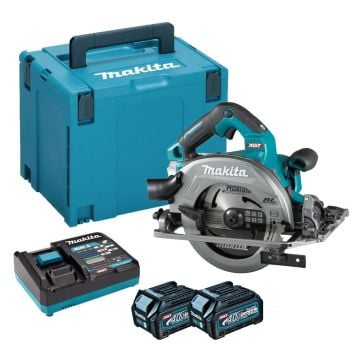 Makita HS004GD201 40v Max XGT AWS Brushless Circular Saw 190mm Inc 2x 2.5Ah Batts