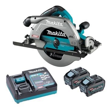 Makita HS011GT201 40v Max XGT AWS Brushless Circular Saw 270mm Inc 2x 5.0Ah Batts
