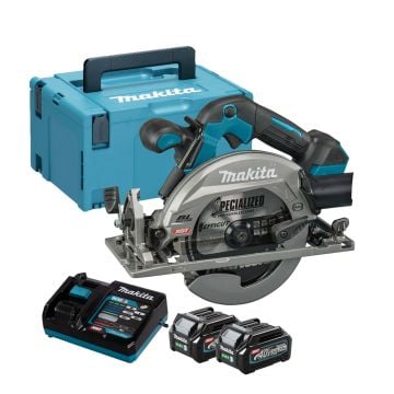 Makita HS012GD201 40v Max XGT AWS Brushless Circular Saw 165mm Inc 2x 2.5Ah Batts