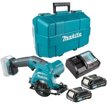 Makita HS301DWAE 12v MAX CXT Slide 85mm Circular Saw Inc 2x 2.0Ah Batts