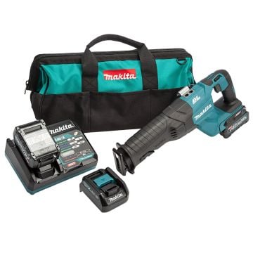 Makita JR001GD202 40v Max XGT Cordless Brushless Reciprocating Saw Inc 2x 2.5Ah Batteries