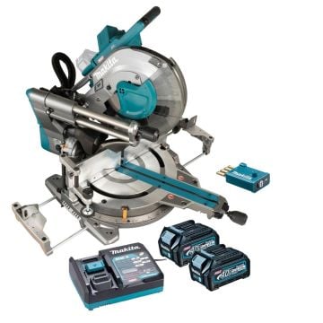 Makita LS003GD202 40v Max XGT AWS Brushless Slide Compound 305mm Mitre Saw Inc 2x 2.5Ah Batts