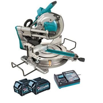 Makita LS004GD202 40v Max XGT Slide Compound 260mm Mitre Saw Inc 2x 2.5Ah Batts