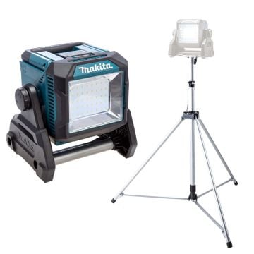 Makita ML005G 18v LXT / 40v Max XGT Cordless LED Work Light Body Only + GM00002378 Tripod
