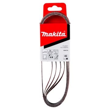 Makita P-43321 40 Grit Sanding Belts 13 x 533mm x5 Pcs 
