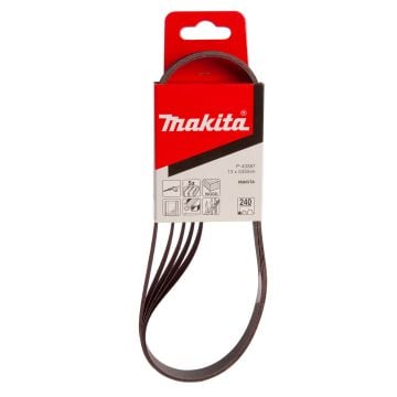 Makita P-43387 240 Grit Sanding Belts 13 x 533mm x5 Pcs 