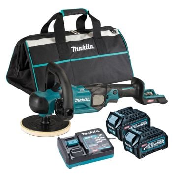 Makita PV001GD201 40v Max XGT Brushless 180mm / 7" Polisher Inc 2x 2.5Ah Batts
