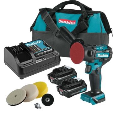 Makita PV301DSAE 10.8v / 12v Max CXT Brushless 50mm Sander & Polisher Inc 2x 2.0Ah Batts