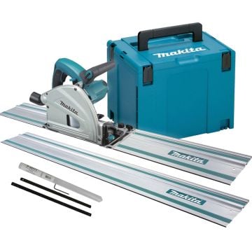 Makita SP6000J2 Plunge Saw 165mm Inc 2x Guide Rails / Joining Bar & Makpac Case