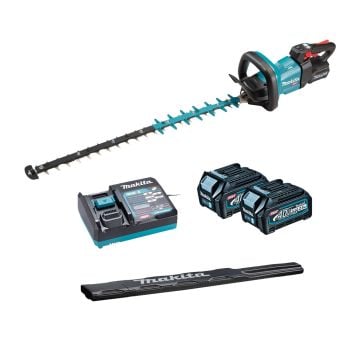Makita UH005GD201 40v XGT 75cm Cordless Brushless Hedge Trimmer Inc 2x 2.5Ah Batts