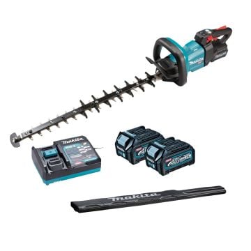 Makita UH006GD201 40v XGT 60cm Cordless Brushless Hedge Trimmer Inc 2x 2.5Ah Batts