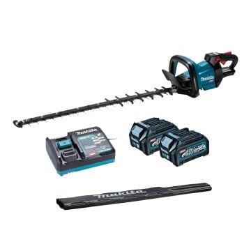 Makita UH007GD201 40v XGT 75cm Cordless Brushless Hedge Trimmer Inc 2x 2.5Ah Batts