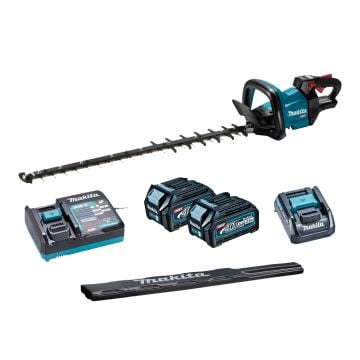 Makita UH007GD202 40v XGT 75cm Cordless Brushless Hedge Trimmer Inc 2x 2.5Ah Batts