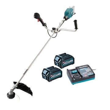 Makita UR006GD202 40v Max XGT Cordless Brushless Line Trimmer Inc 2x 2.5Ah Batts