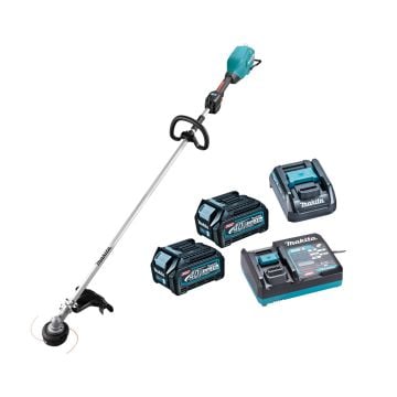 Makita UR008GD201 40v Max XGT Brushless Loop Handle Line Trimmer Inc 2x 2.5Ah Batts