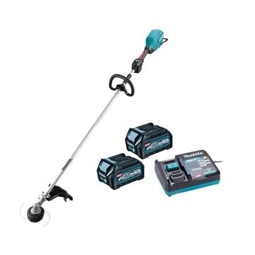 Makita UR008GD202 40v Max XGT Brushless Loop Handle Line Trimmer Inc 2x 2.5Ah Batts