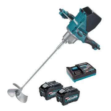 Makita UT001GT201 40v Max XGT Cordless Brushless Mixer Inc 2x 5.0Ah Batts