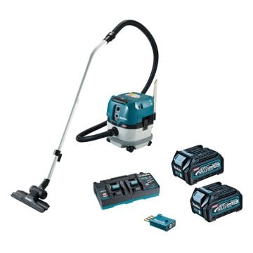 Makita VC002GLD22 40v Max XGT AWS Brushless L-Class Dust Extractor Inc 2x 2.5Ah Batts