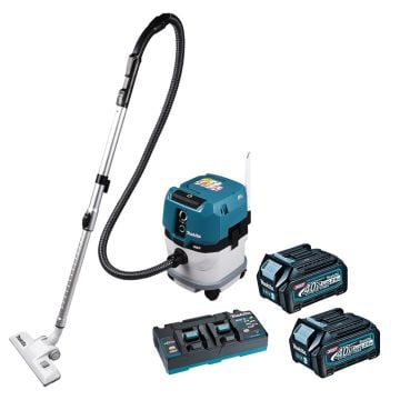 Makita VC003GLD22 40v Max XGT Brushless Wet & Dry L-Class Dust Extractor Inc 2x 2.5Ah Batts
