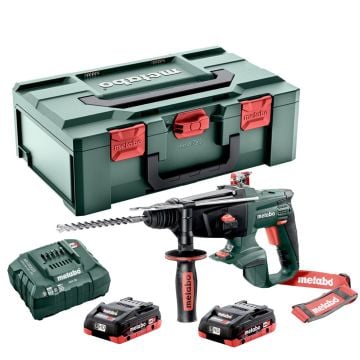 Metabo KHA 18 LTX SDS+ Rotary Hammer Drill inc 2x 4.0Ah LiHD Batts