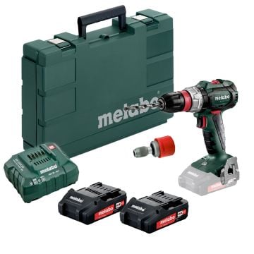 Metabo 18v BS 18 LT BL Q Cordless Drill Driver inc 2x 2.0Ah Batts 602334550
