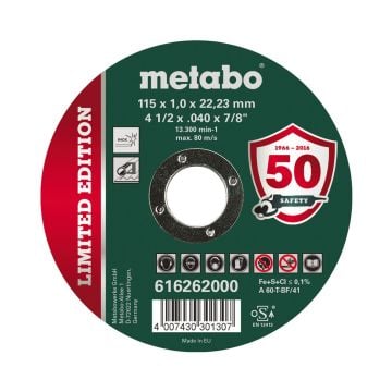 Metabo Cutting Discs 115 x 1.0 x 22.23mm Inox TF 41 x10 Pcs 616262000