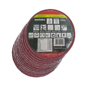 Metabo 624066000 Orbital Hook & Loop Assorted Sanding Sheets 150mm x 25 Pcs