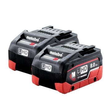 Metabo 625369000 18v LiHD 8.0Ah Li-Ion Battery Twin Pack