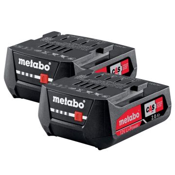 Metabo 625406000 12v 2.0Ah Li-Power Battery Twin Pack