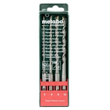 Metabo SDS-Plus-SP Storage Case Inc x4 Pcs 5 / 6 / 8 / 10 mm 625580000