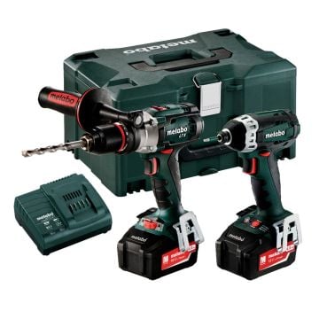 Metabo 2.1.6 18v Combi Drill & Impact Driver Combo Set inc 2x 4.0Ah Batts