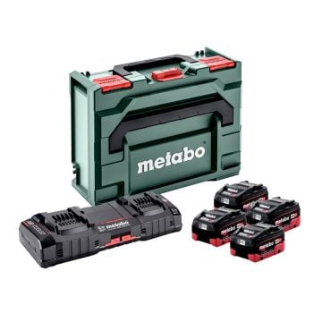 Metabo 685143000 18v Basic Set Inc 4x 10.0Ah Batts & ASC 145 DUO Charger In MetaBOX 145