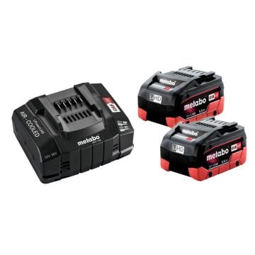 Metabo 685190000 18v Basic Set SE Inc 2x 5.5Ah LiHD Batteries & ASC 145 Charger Black