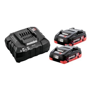 Metabo 685163380 18v Basic Set Inc 2x 4.0Ah LiHD Batteries & ASC 55 Charger
