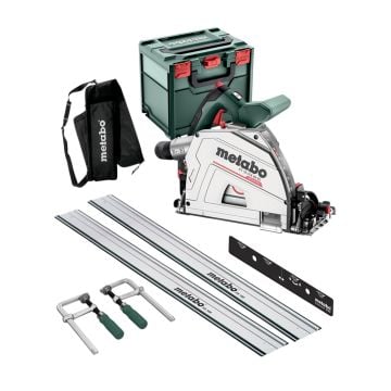 Metabo KT 18 LTX 66 BL 18v Brushless Plunge Cut Deep Cut Circular Saw Body Only In MetaBOX 340 + FS Guide Rail Kit