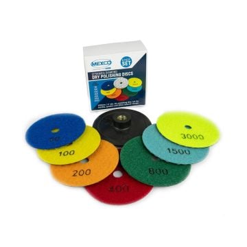 Mexco POLKIT Diamond Dry Polishing Disc Kit x8 Pcs