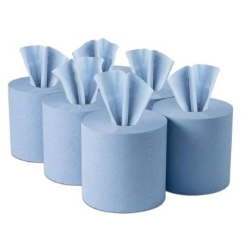 Centrefeed Embossed 2 Ply Blue Roll 150m x 175mm x6 Pcs CFR018N