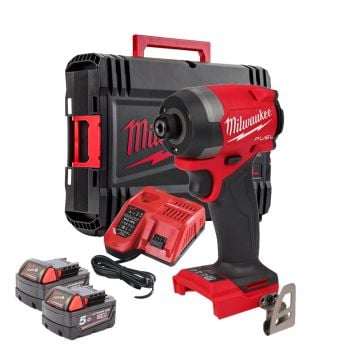 Milwaukee M18 FUEL FID3-502X 18v 1/4" Hex Brushless Impact Driver Inc 2x 5.0Ah Batts