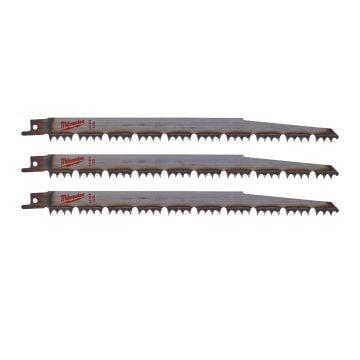 Milwaukee 48001077 Sawzall 240mm x 4TPI Reciprocating Saw Blades x3 Pcs 