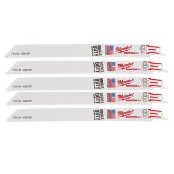 Milwaukee 48005187 Sawzall 230mm x 14TPI Reciprocating Saw Blades x5 Pcs 