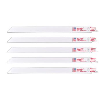 Milwaukee 48005189 Sawzall 300mm x 18TPI Reciprocating Saw Blades x5 Pcs 