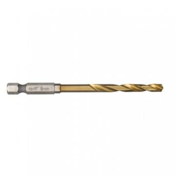 Milwaukee SHOCKWAVE Red Hex HSS-G Titanium Drill Bit 5mm x 93mm 48894712