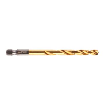 Milwaukee SHOCKWAVE Red Hex HSS-G Titanium Drill Bit 6.5mm x 107mm 48894715