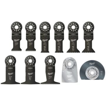 Milwaukee General Purpose Starlock Multi-Tool Blade Set x11 Pcs 48906090