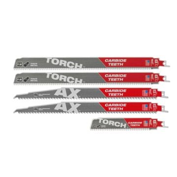Milwaukee 49222206 Carbide Demolition Reciprocating Saw Blades x5 Pcs