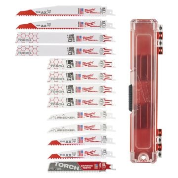 Milwaukee 49222231 Sawzall Reciprocating Demolition Blade Kit x13 Pcs
