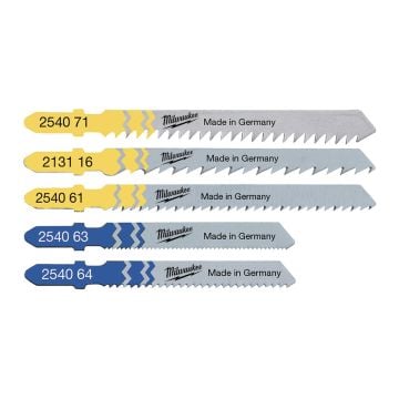 Milwaukee 4932345825 Wood & Metal Assorted Jigsaw Blade Set x5 Pcs