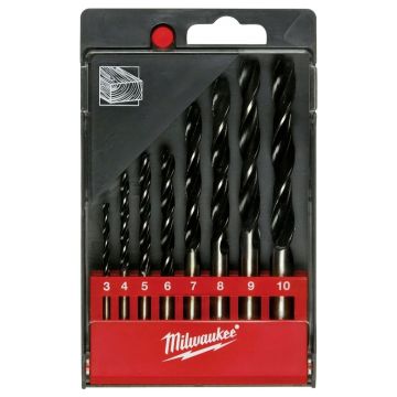Milwaukee 4932352466 Wood Drill Brad Point Bit Set x8 Pcs