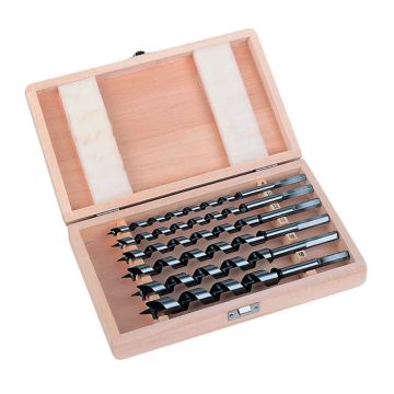 Milwaukee 4932373380 Wood Auger Drill Bit Set 230mm x6 Pcs In Wooden Case