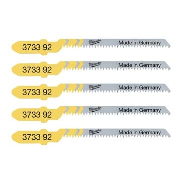 Milwaukee 4932373392 T101AO 50mm x 1.35mm Curve Cut Jigsaw Blade x5 Pcs